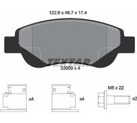 Textar 2395901 Front Axle Disc Brake Pad Set Fits Citroen Peugeot Toyota