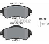 Textar Front Brake Pads fits Citroën C4 DS4 FWD II NC_ 2522001