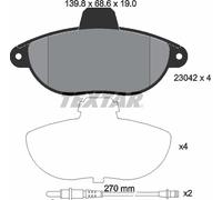 Genuine OE Textar Brake Pads Full Set Of 4 Front 2304201