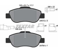 Front Brake Pad Set For Disc Fits Fiat 500 500 C Ford Ka TEXTAR 2407202