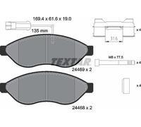 Genuine OE Textar Brake Pads Full Set Of 4 Front With Accessories 2446902