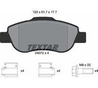 Textar Front Brake Pads fits Fiat Panda 1.3 D Multijet 4x4 2407201