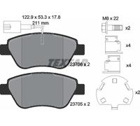 Textar Front Brake Pads fits Fiat Punto Evo Citroën Nemo Alfa Romeo