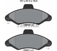 Textar Front Brake Pads fits Ford Escort Classic FWD Mk VII AFL,GAL 2330002