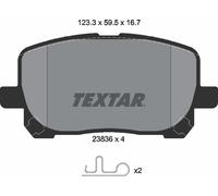 Textar Front Brake Pads fits GREAT WALL Tengyi V80 Toyota Avensis Verso 2383601