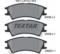 For Hyundai Genuine OE Textar Brake Pads Full Set Of 4 Front 2323802
