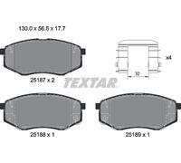 Front Brake Pad Set For Disc Fits Hyundai ix20 Sonata Kia Soul TEXTAR 2518701