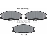 Textar Front Brake Pads fits Hyundai Santa Fe Ssangyong Kyron H-1/Starex