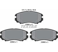Brake Pads Full Set Of 4 Front 2389101 Textar Hyundai Kia