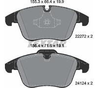 Brake Pad Set For Disc Brake Front Fits Jaguar S-Type XE XF XJ TEXTAR 2227201
