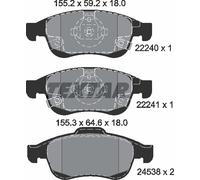 Front Brake Pad Set For Disc Fits Fiat 500X Jeep Renegade TEXTAR 2224001