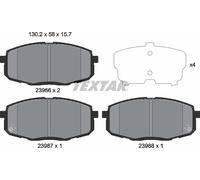 Textar 2396601 Front Disc Brake Pad Set Fits Hyundai Kia