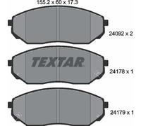 Textar 2409201 Front Axle Disc Brake Pad Set Fits Kia