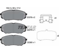 Textar Front Brake Pads fits Kia Sorento Hyundai Santa Fe 2237801