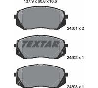 Brake Pad Set For Disc Brake Front 137.9mm Width Fits Hyundai Kia TEXTAR 2450101