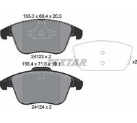 Textar Front Brake Pads fits Land Rover Range Evoque MG GS HS 2412305