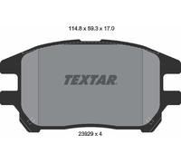 Brake Pads Full Set Of 4 Front 2392901 Textar Lexus