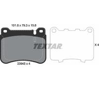 For Mercedes Genuine OE Textar Brake Pads Full Set Of 4 Front 2394501