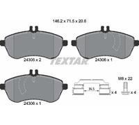 Textar 2430601 Front Axle Disc Brake Pad Set Fits Mercedes-Benz