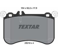 Textar Front Brake Pads fits Mercedes-Benz CLS S-Class E-Class SLK SLC 2521901