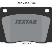 Textar Car Brake Pad Front Dimensions 68.6mm x 98.2mm For Aston Martin 2002701