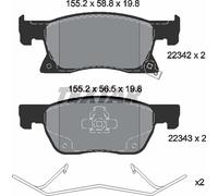 Textar Front Brake Pads fits Opel Astra Vauxhall Chevrolet Cruze 2234201
