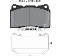 Textar Front Brake Pads fits Opel Insignia Tesla Roadster Vauxhall