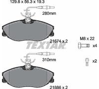 Textar Car Brake Pad Front Caliper Screws For Citroën 2167403