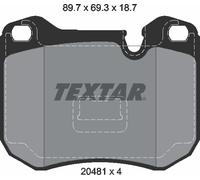 Textar 2048102 Front Axle Disc Brake Pad Set Fits Porsche