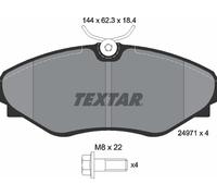 Textar 2497101 Front Axle Disc Brake Pad Set Fits Renault