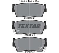 Textar 2150001 Front Axle Disc Brake Pad Set Fits Suzuki