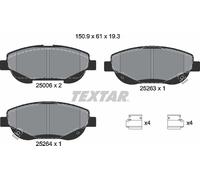 Textar Front Brake Pads fits Toyota Avensis 2.0 D-4D 2500601