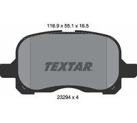 Textar Front Brake Pads fits Toyota Corolla Compact (_E11_) Liftback Levin