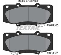 Front Brake Pad Set With Acoustic Wear Warning Fits Toyota Hilux Vigo TEXTAR