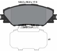 Textar Front Brake Pads fits Toyota RAV4 Mark X ZiO Prius Plus Zelas Auris