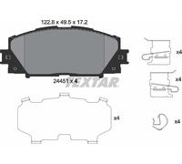 Textar Front Brake Pads fits Toyota Yaris / Vios Corolla Yaris/Vitz Premio