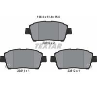 Textar Front Brake Pads fits Toyota Yaris/Vitz Sienta Corolla GREAT WALL Florid