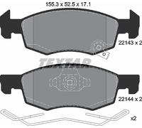 Genuine OE Textar Brake Pads Full Set Of 4 Front With Accessories 2214301