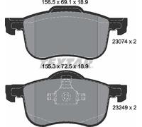 Genuine OE Textar Brake Pads Full Set Of 4 Front 2307401