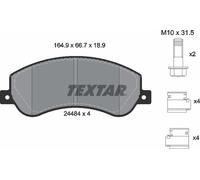 Genuine OE Textar Brake Pads Full Set Of 4 Front With Accessories 2448404
