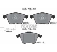 Textar Car Brake Pad Front Integrated Wear Warning Contact For Audi 2391301