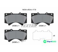 TEXTAR FRONT DISC BRAKE BRAKE PAD SET 2438601 FOR HYUNDAI