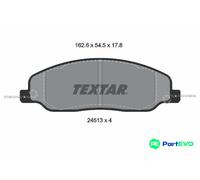 TEXTAR FRONT DISC BRAKE BRAKE PAD SET 2451301 FOR FORD USA FORD AUSTRALIA