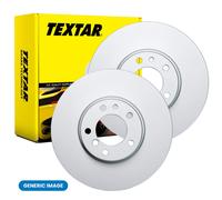 Textar Front Internally Vented Discs & Brake Pads Service Kit Fits Nissan Navara