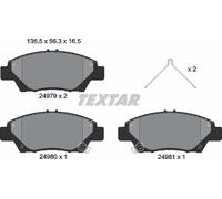 Textar Front Pads fits Honda Jazz Insight City CR-Z Freed Mobilio Shuttle