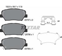 Genuine OE Textar Brake Pads Full Set Of 4 Front With Accessories 2575701