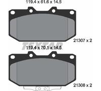 Textar Front Pads fits Nissan Fairlady Z Subaru Impreza Silvia Toyota 2130701