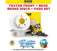 TEXTAR FRONT + REAR BRAKE DISCS + PADS for PEUGEOT 5008 1.6 BlueHDi 100 2016-on