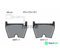 TEXTAR FRONT REAR DISC BRAKE BRAKE PAD SET 2249101 FOR AUDI
