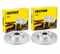 Textar Rear 2x Brake Discs 272mm Solid Fits VW Golf Caddy Touran Audi A3 A1 TT